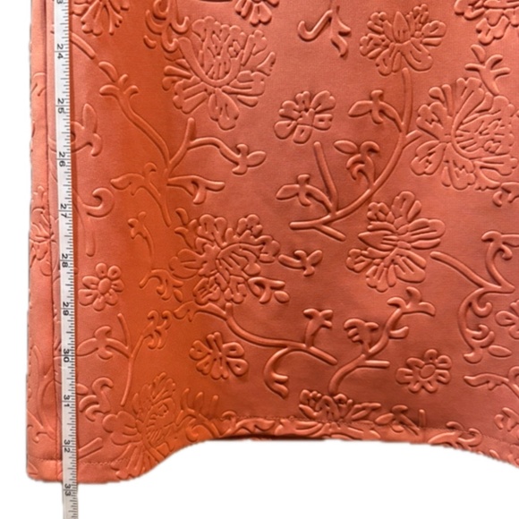 Altar'd State Coral 3/4 Bell Sleeve Embossed Dress Size Large - Picture 5 of 6